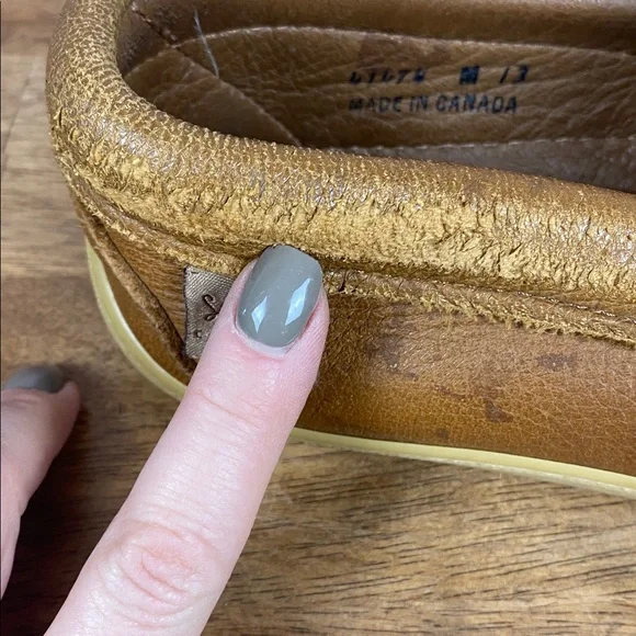 Laurentian Chief Men's Brown Leather Slip On Moccasins Sz 43 - Picture 15 of 16